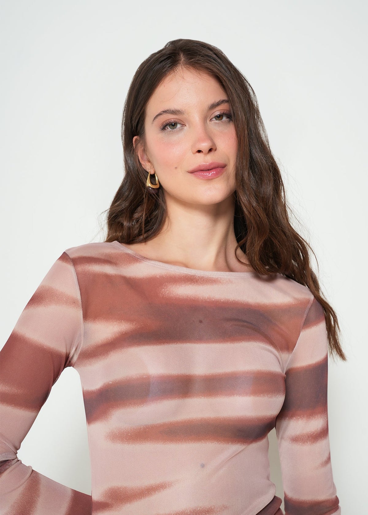 TEJIDO TIRAS ROSA NUDE MEDIO
